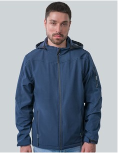 H-1101-Mens Hooded Soft-Shell Jacket 2